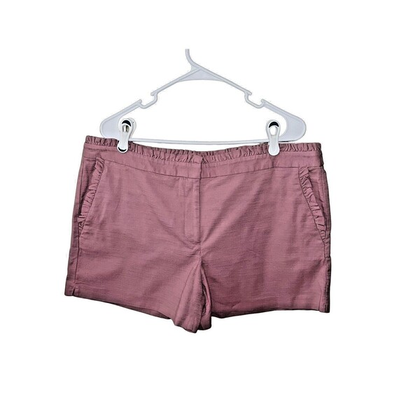 Ann Taylor Loft Outlet Ruffled 4” Shorts Rose Pink Women Plus Size 14 NEW - Picture 1 of 8